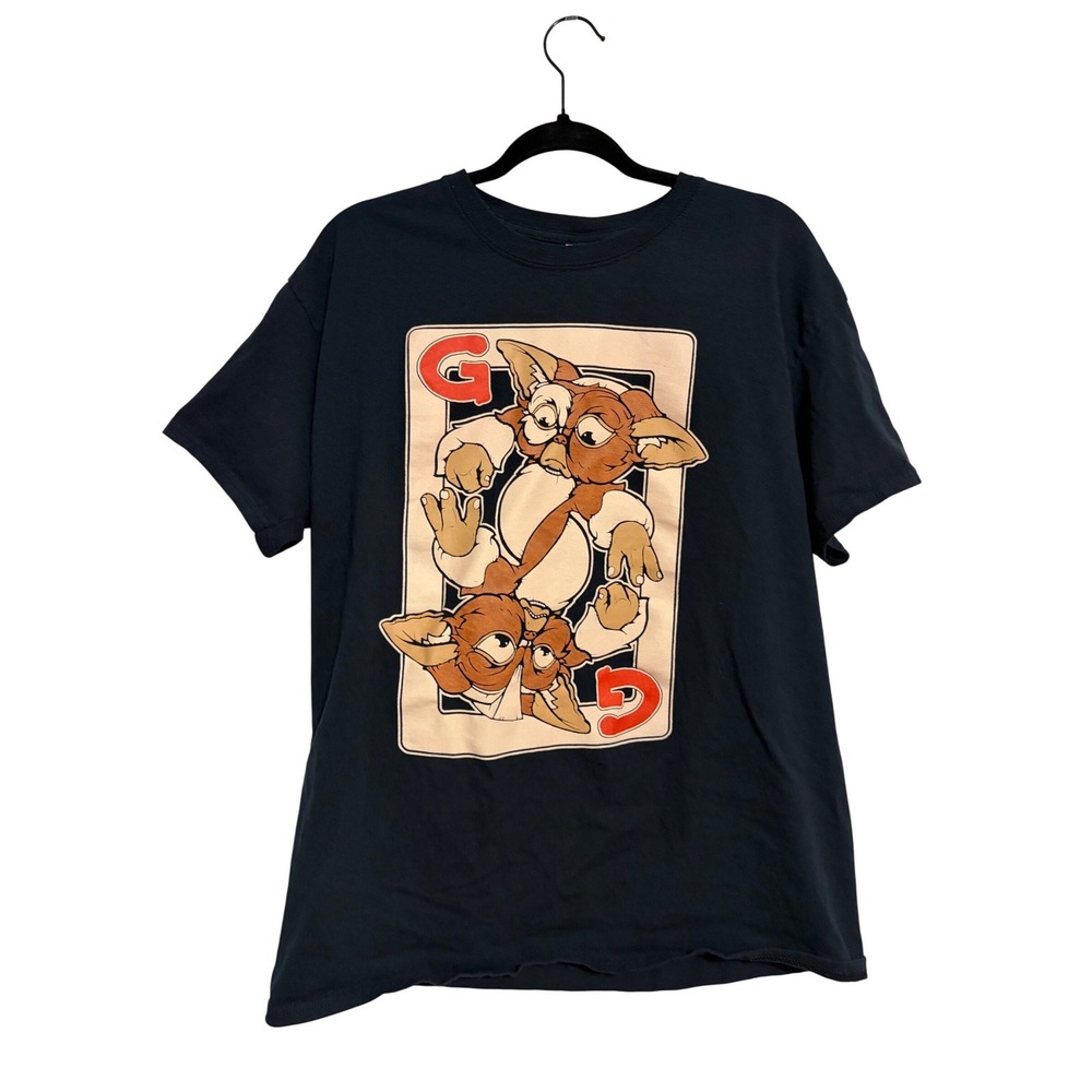 Gremlins T-Shirt Retro Graphic Black Gizmo Playing Card Large